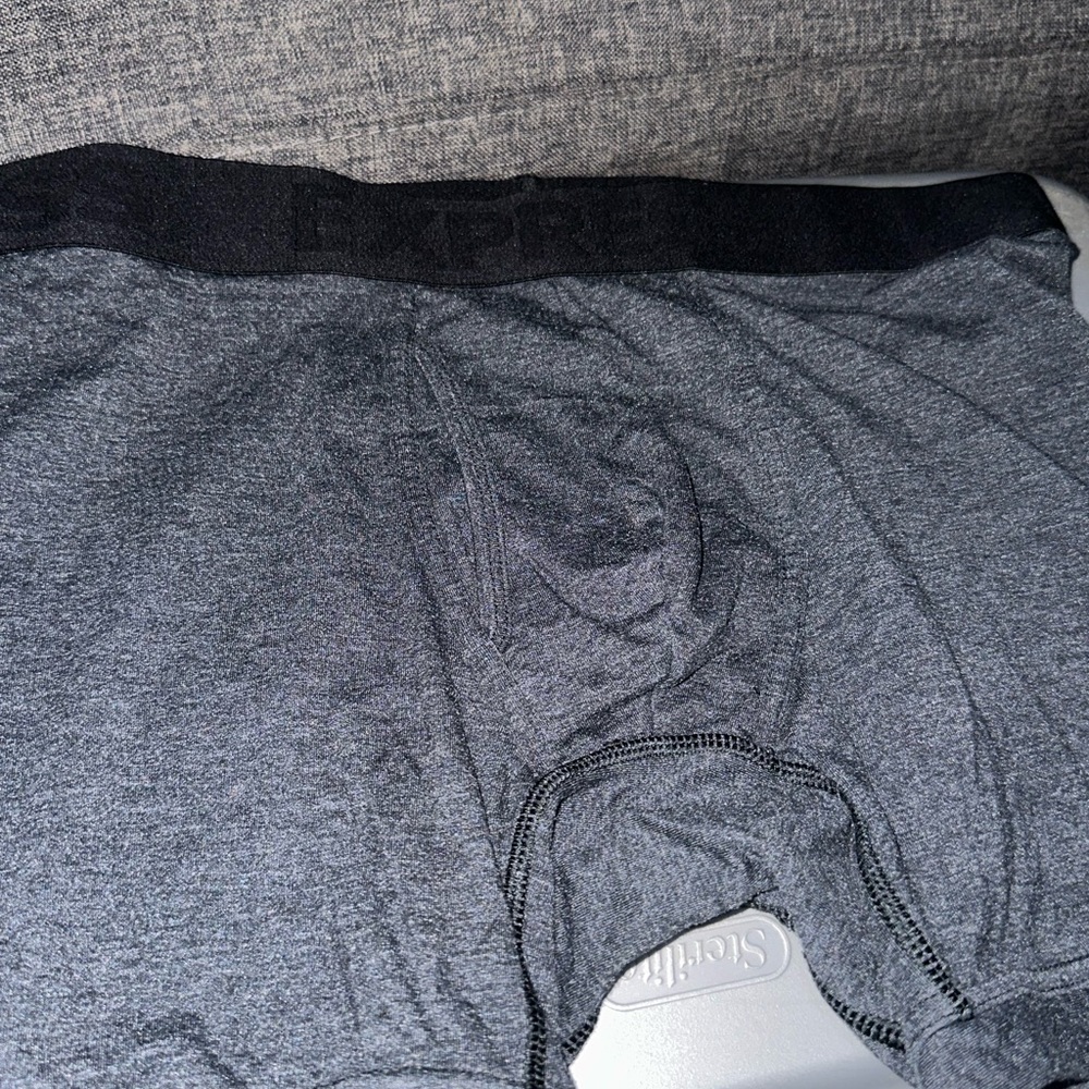 Express Stretch Gray Boxer Briefs New